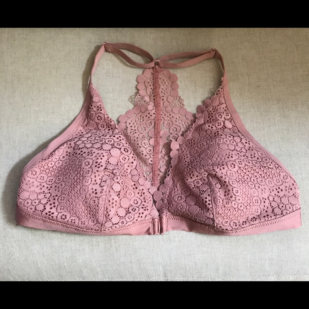 H&M soft cup lace back bra Rose (medium)